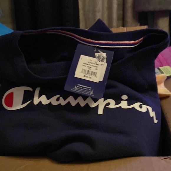 CHAMPION women’s Fleece Pullover Athletic Navy 1X - Picture 3 of 9